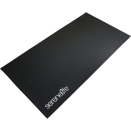 Serenelife PVC Bike Mat - Durable with Non-Slip Texture, Portable & Easy to Store SLBIKEMT